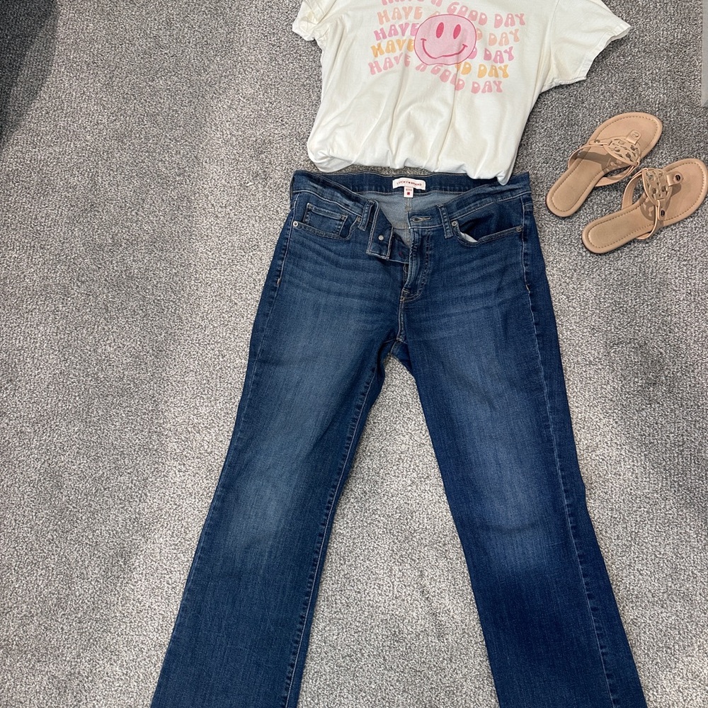 Lucky Brand Women's Boot Cut Jeans in Dark Blue Wash